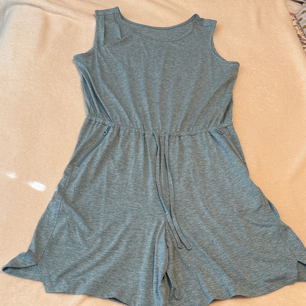 Zuda Sleeveless Green/Turquoise Romper